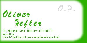 oliver hefler business card